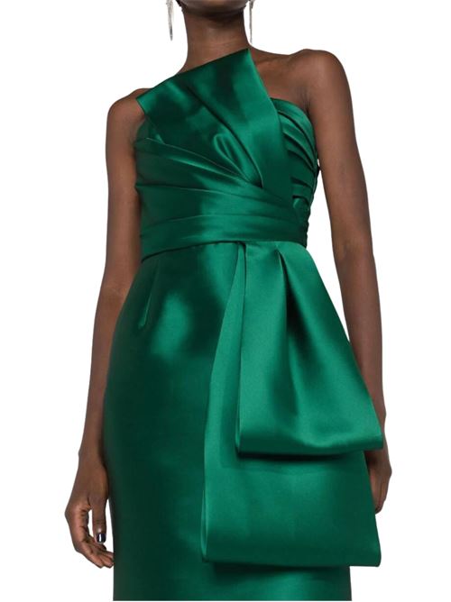 Abito Donna verde con volant e drappeggi ALBERTA FERRETTI | A043966250389